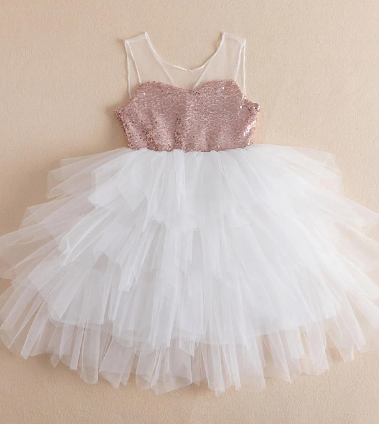 38t Ragazze Estate Nuovo Vestito da Festa Elegante Ragazza con Volant Manica Compleanno Svolazzante Costume da Principessa Vesti