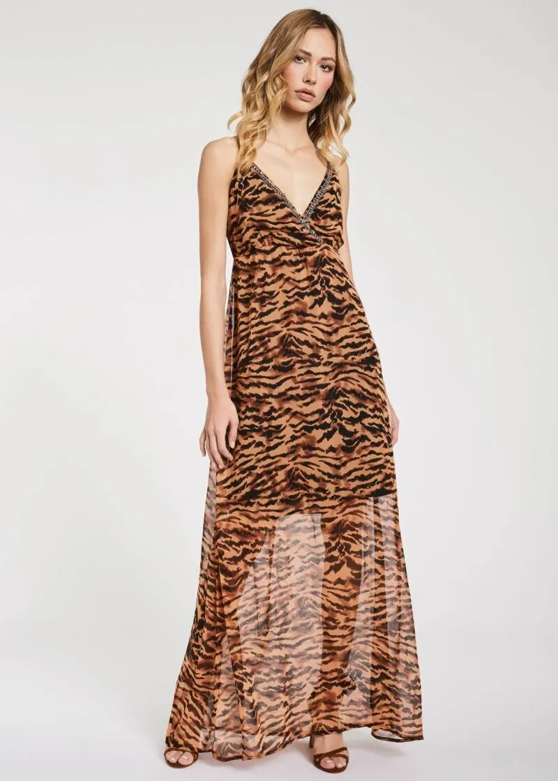 Abito lungo animalier