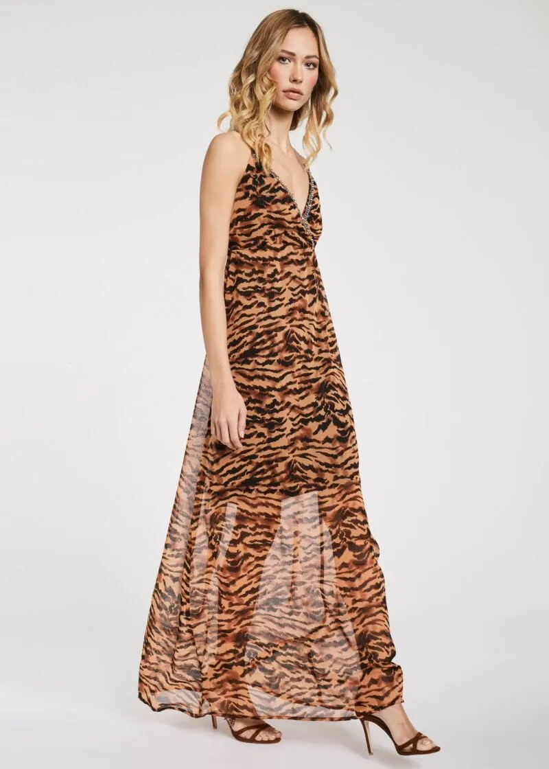 Abito lungo animalier
