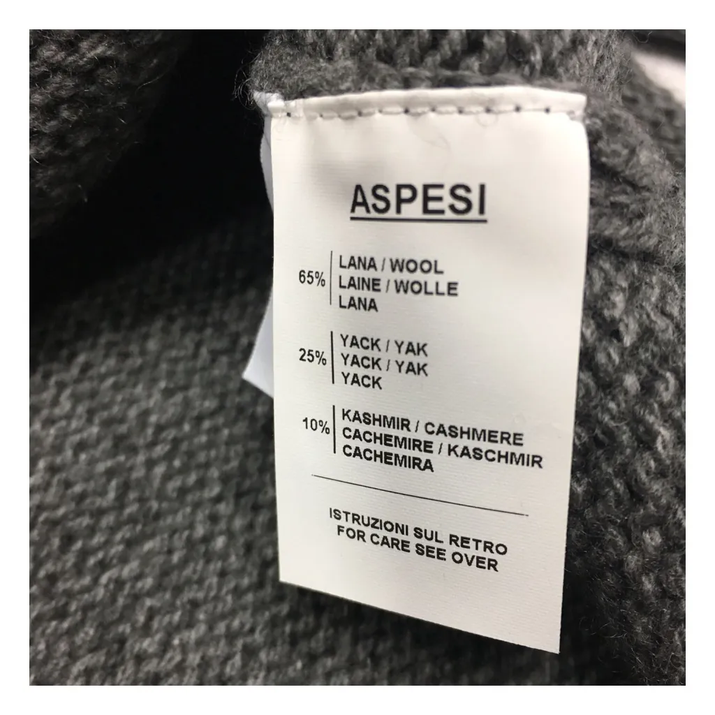 ASPESI maglia donna grigio modello 3765 3831 65% lana 25% yacht 10% cashmere