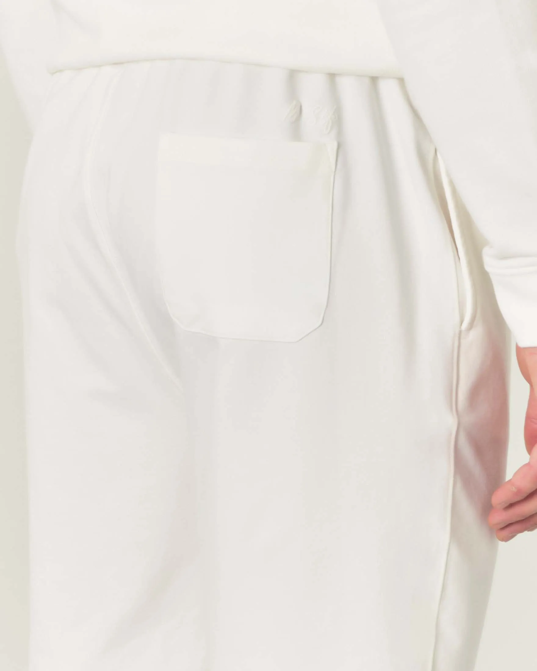Bermuda bianco in pima cotton peruviano bielastico