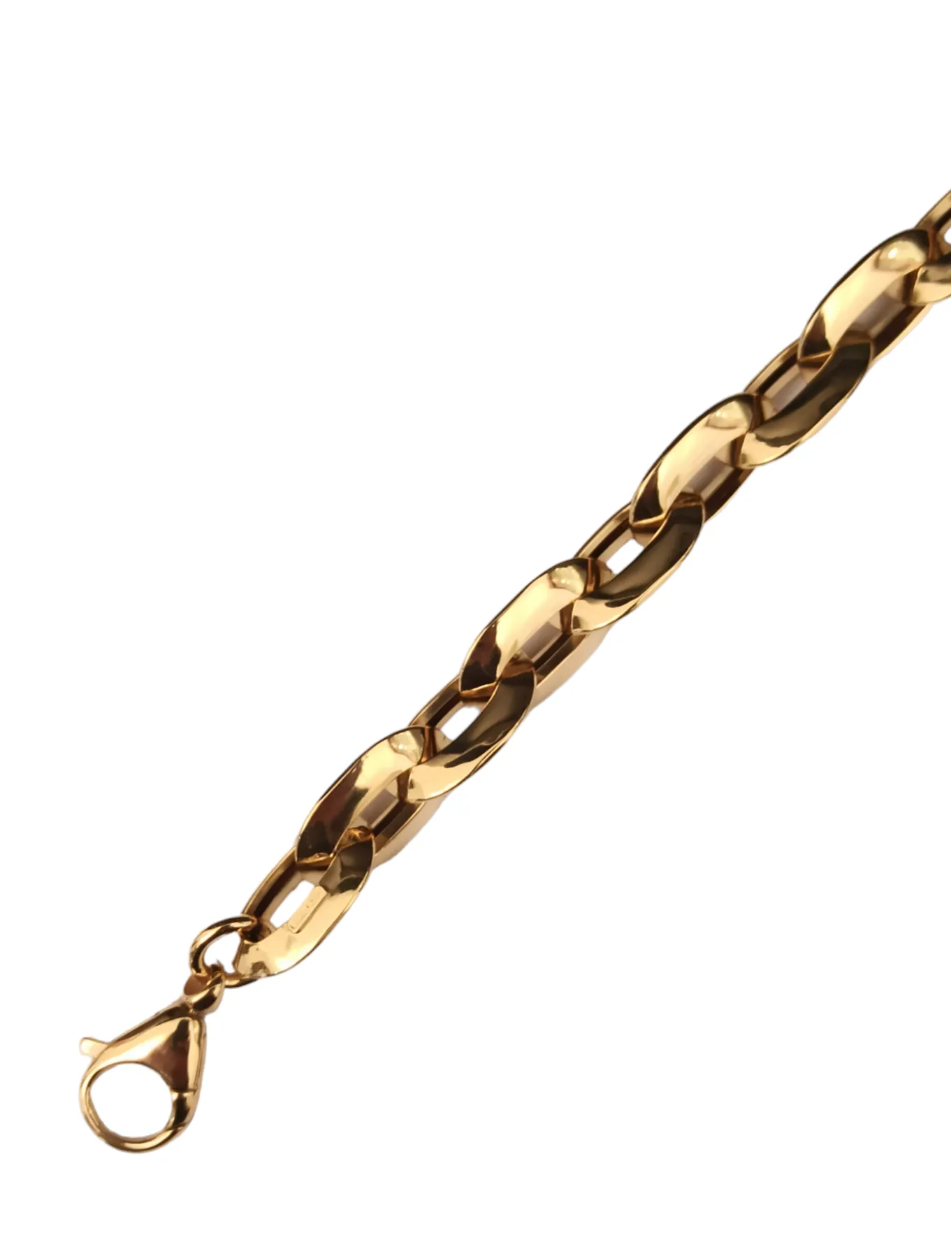 Bracciale catena rolò grande in oro giallo