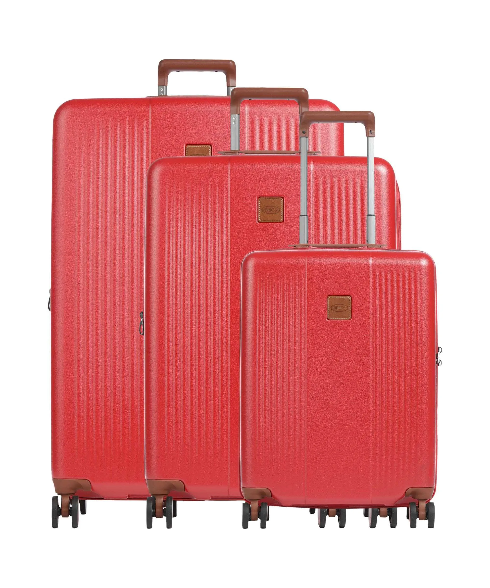  Brics Ferrara Set valigie trolley (4 ruote) rosso 3-pc.  