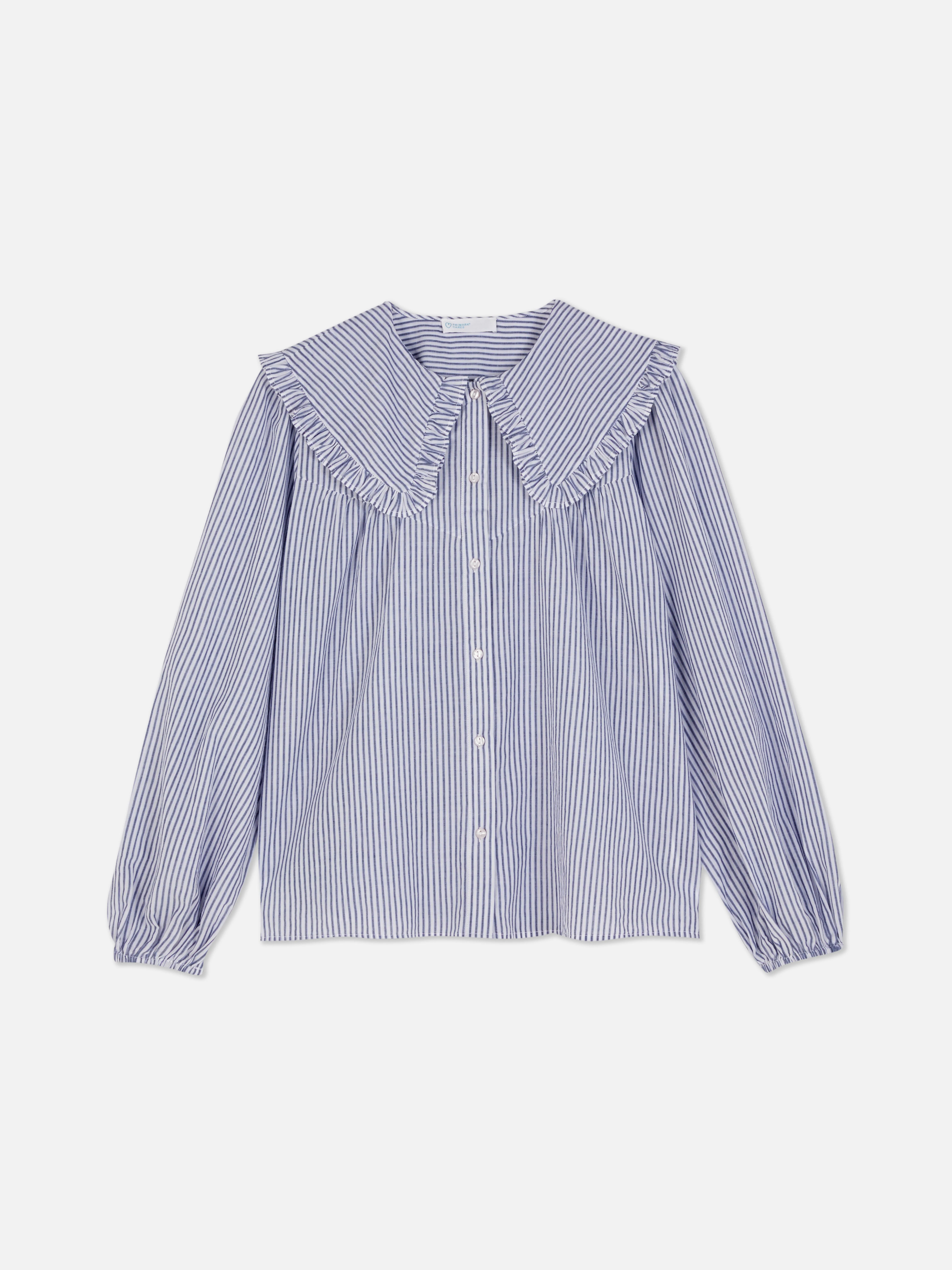 Camicia con colletto e volant