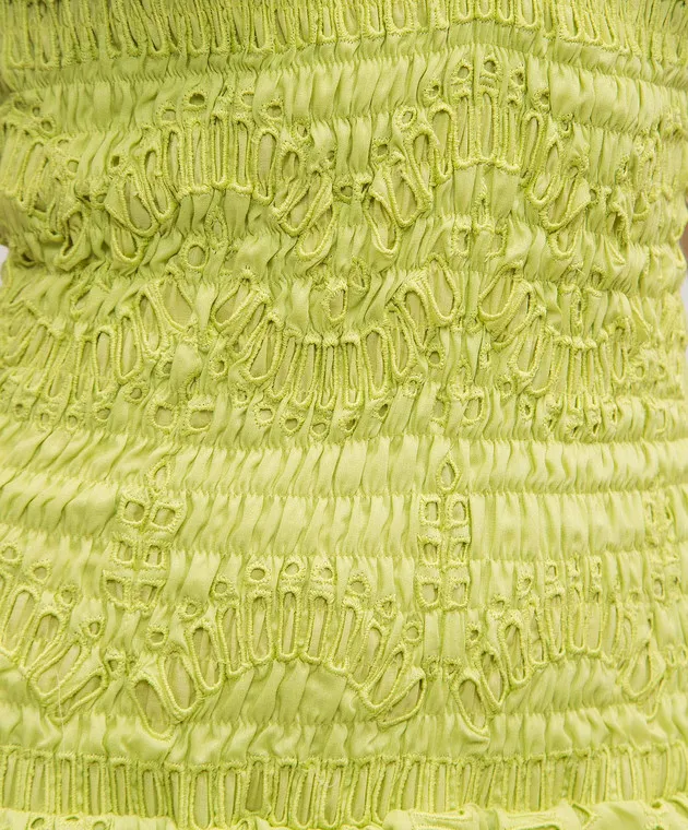 Charo Ruiz Abito verde Megan con ricami in pizzo 243611