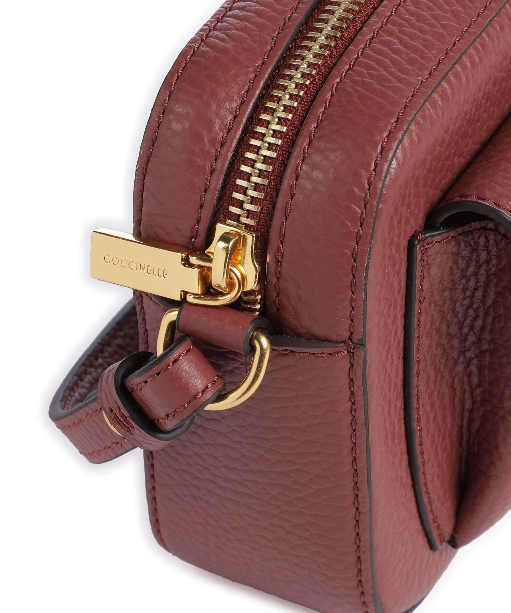  Coccinelle Beat Soft Borsa a tracolla pelle di vacchetta grana marrone  