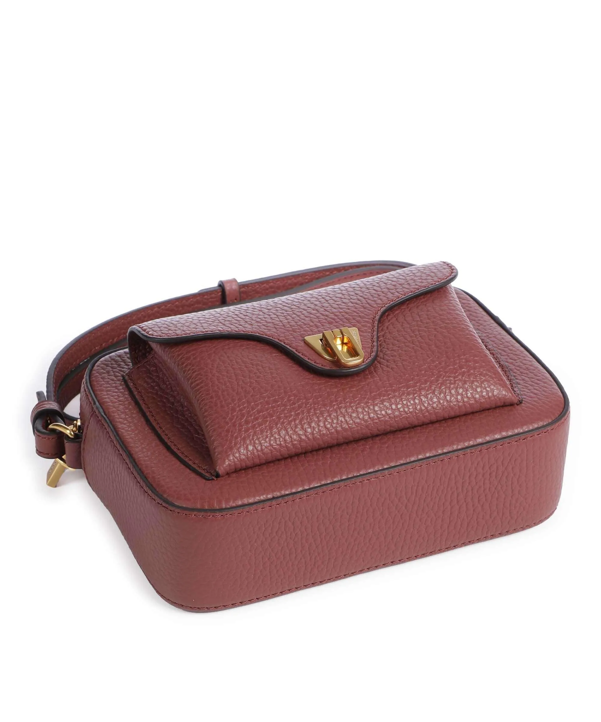  Coccinelle Beat Soft Borsa a tracolla pelle di vacchetta grana marrone  