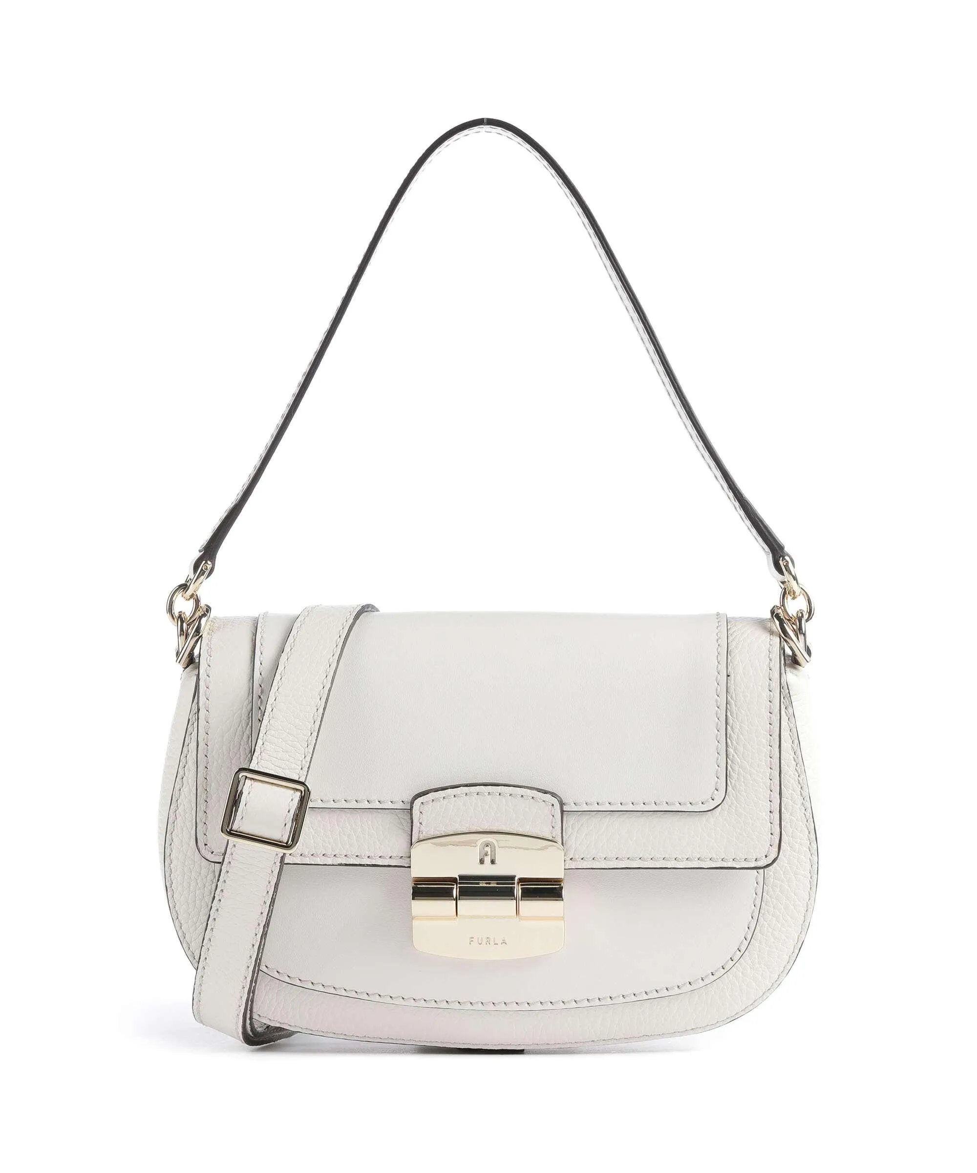  Furla Club 2 S Borsa a spalla pelle granulata avorio  