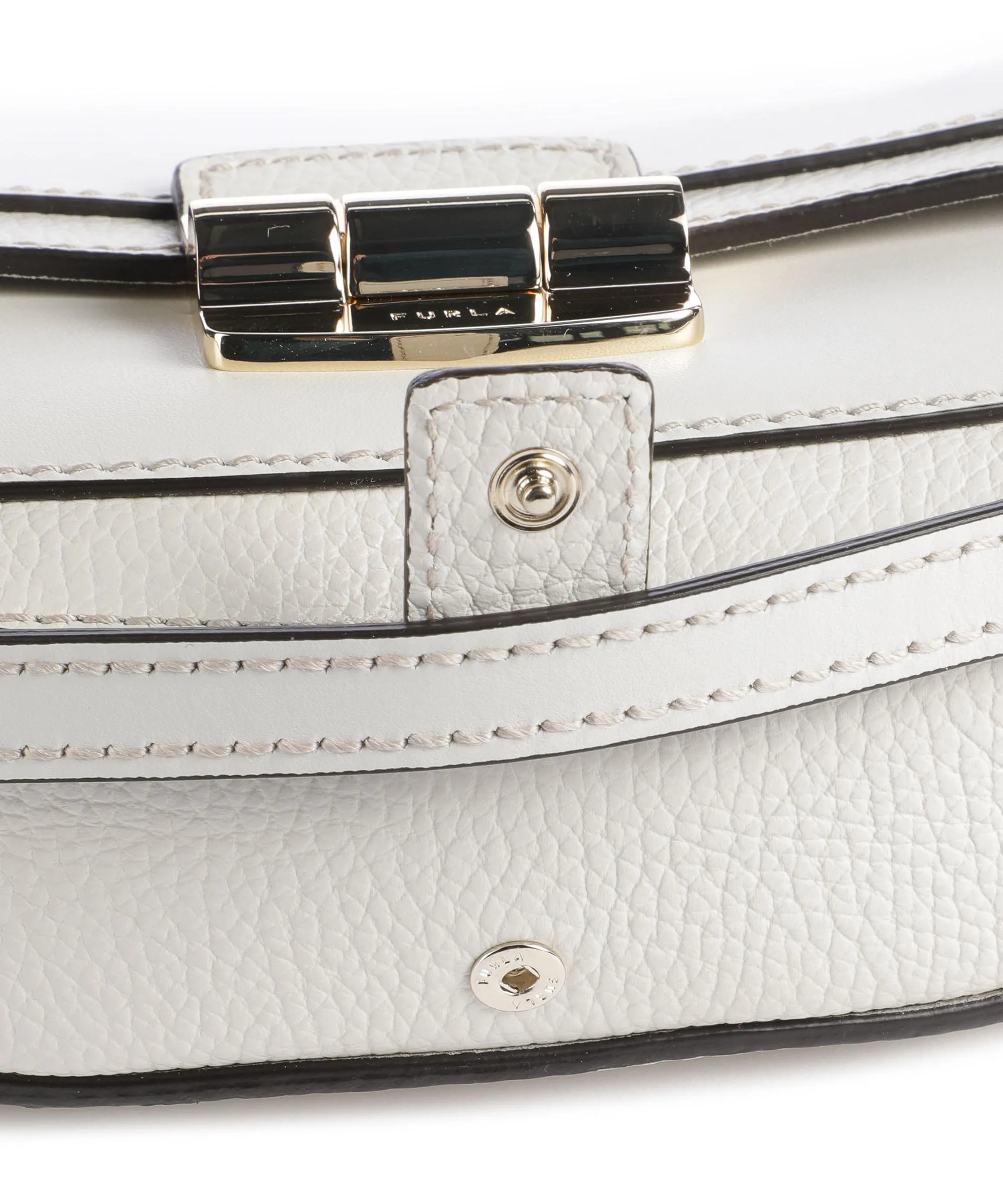  Furla Club 2 S Borsa a spalla pelle granulata avorio  