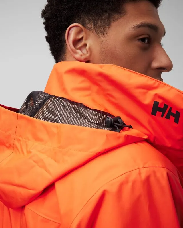 Giacca arancione nautica da uomo Helly Hansen Crew Hooded Jacket 2.0