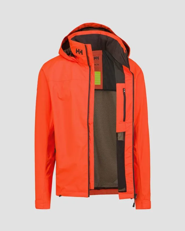 Giacca arancione nautica da uomo Helly Hansen Crew Hooded Jacket 2.0