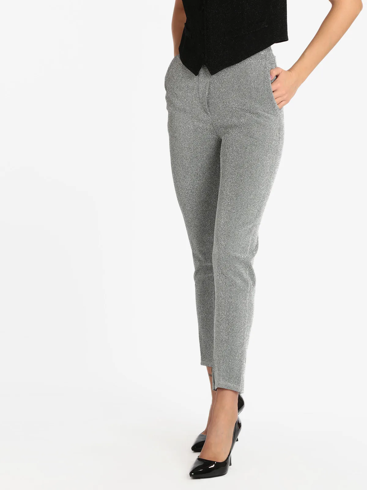 Hdl Milano Pantalon femme ajusté en lurex