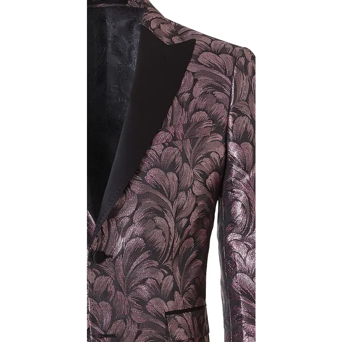 Henk ter Horst Giacca da smoking in lurex Viola