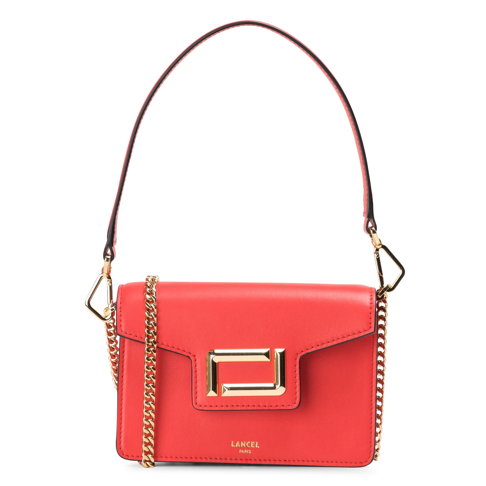  LANCEL   ANGELE MINI - Mini borsa a tracolla con patta in pelle | Rosso