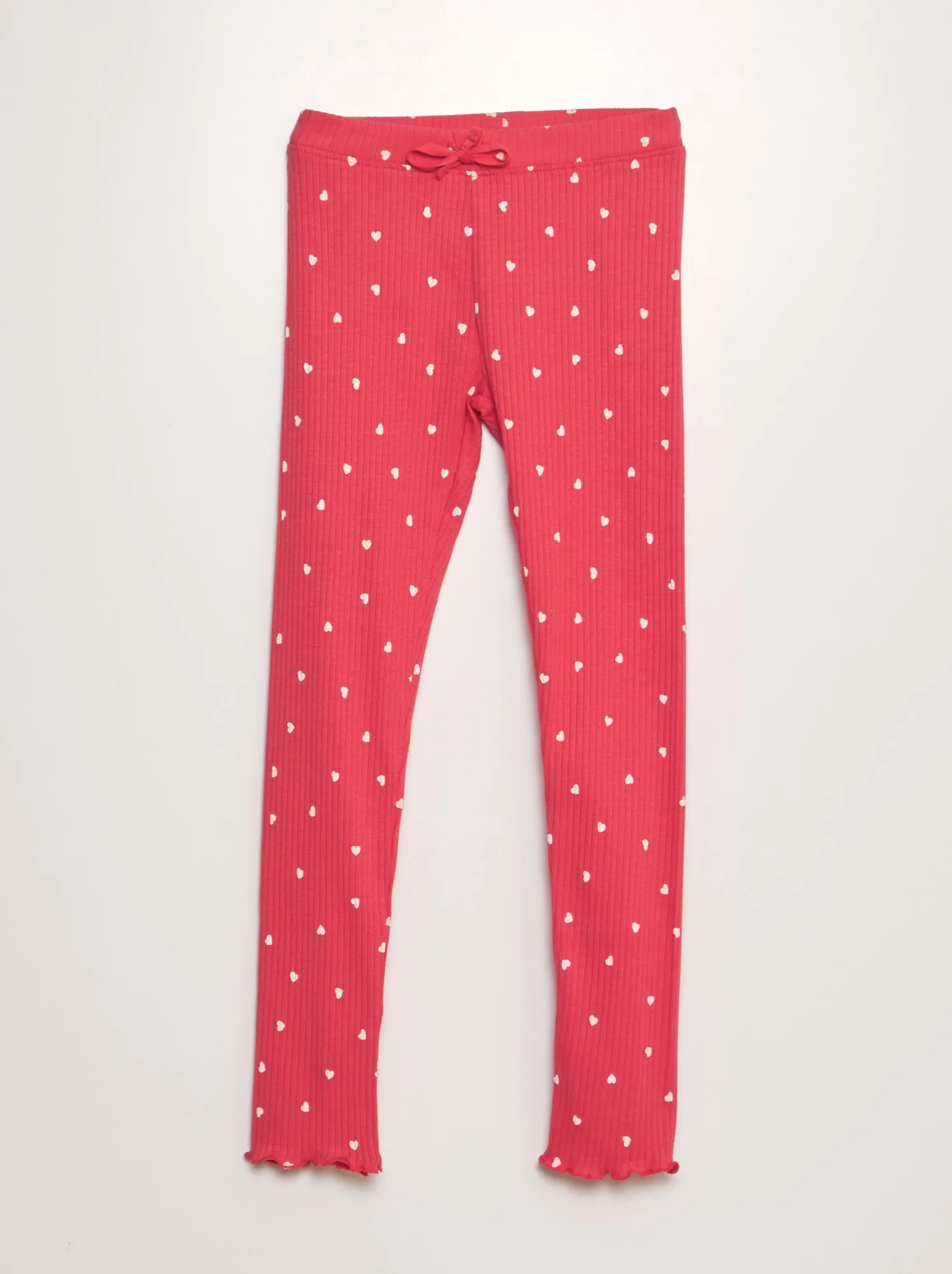 Leggings a coste - ROSSO