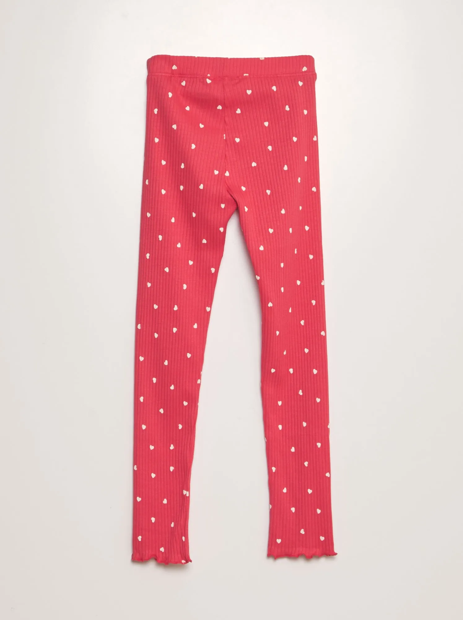 Leggings a coste - ROSSO