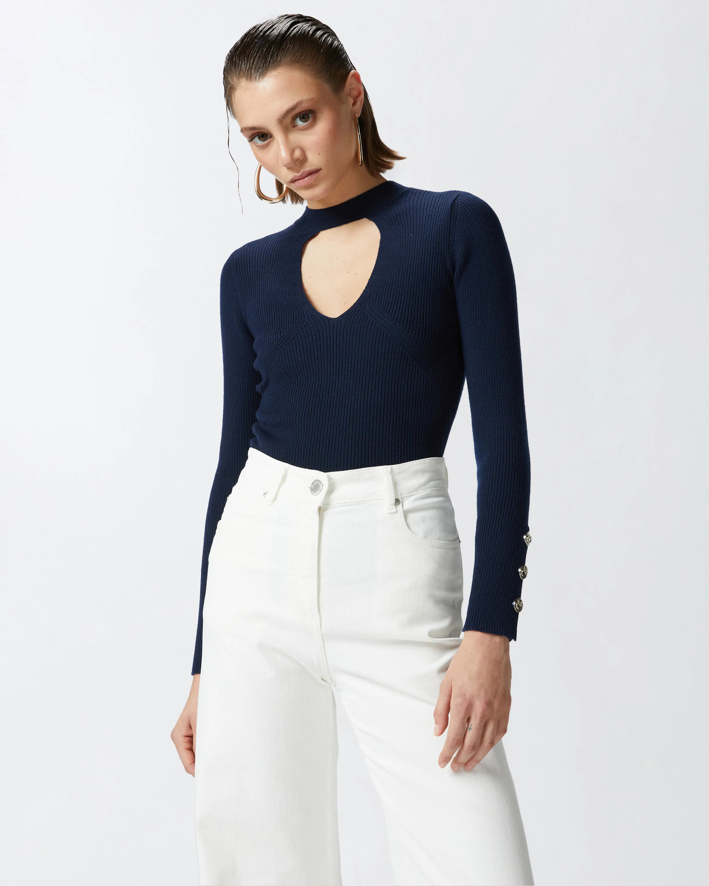  Maglia in lana a costine    