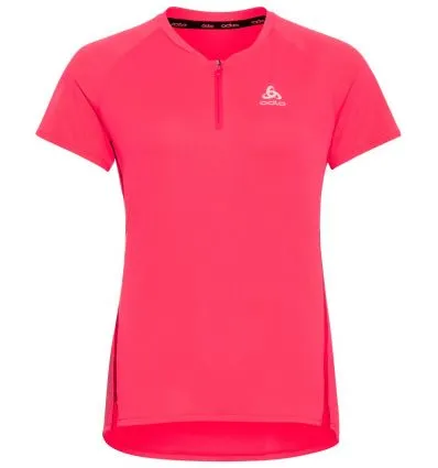 Maglietta Trail 1/2 Zip Odlo Axalp (rosa paradisiaco) Donna