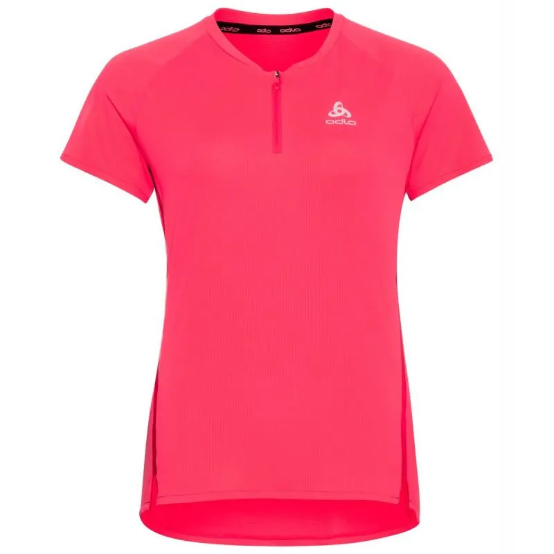 Maglietta Trail 1/2 Zip Odlo Axalp (rosa paradisiaco) Donna