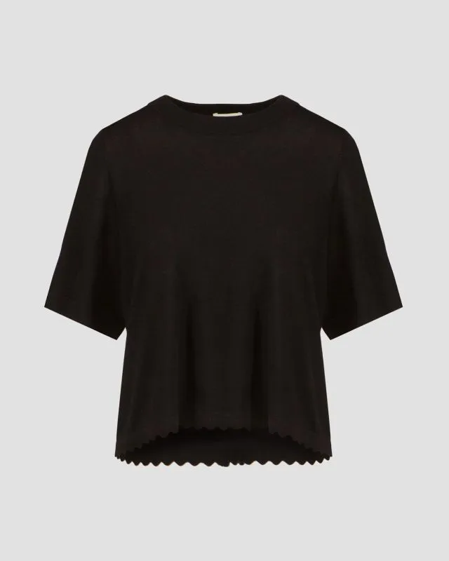 Maglione nero di lana da donna Allude