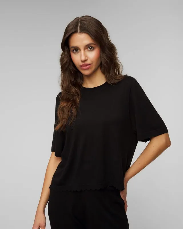 Maglione nero di lana da donna Allude