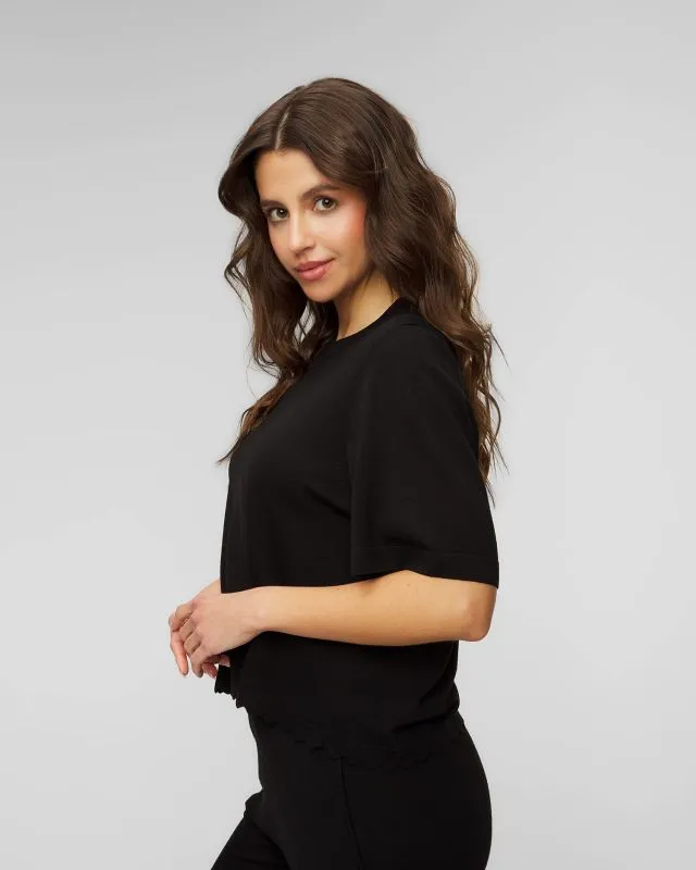 Maglione nero di lana da donna Allude