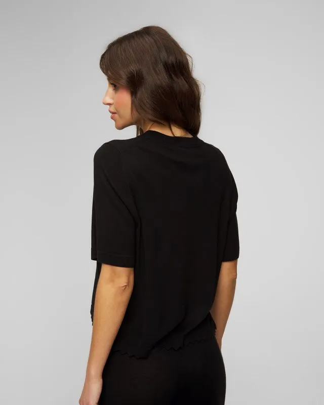 Maglione nero di lana da donna Allude