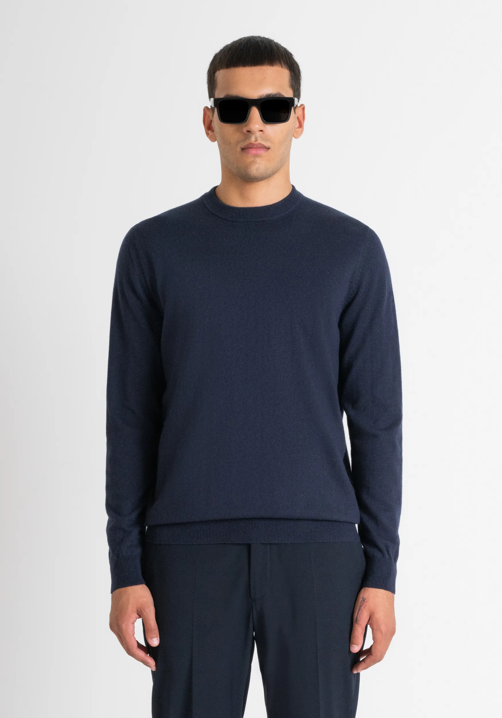 MAGLIONE REGULAR FIT IN MISTO CASHMERE