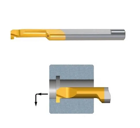 MGR7B1.5L15BXC Micro Bareno destro per scanalatura Tiny Tools Carmex in metallo duro BXC, fantina mobile