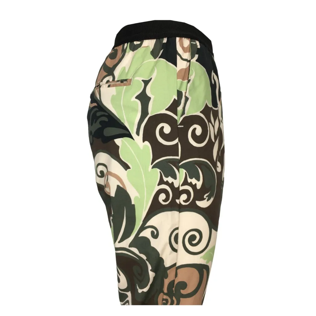 MYTHS pantalone donna fantasia verde/moro/ecru D08ELA 414 MADE IN ITALY