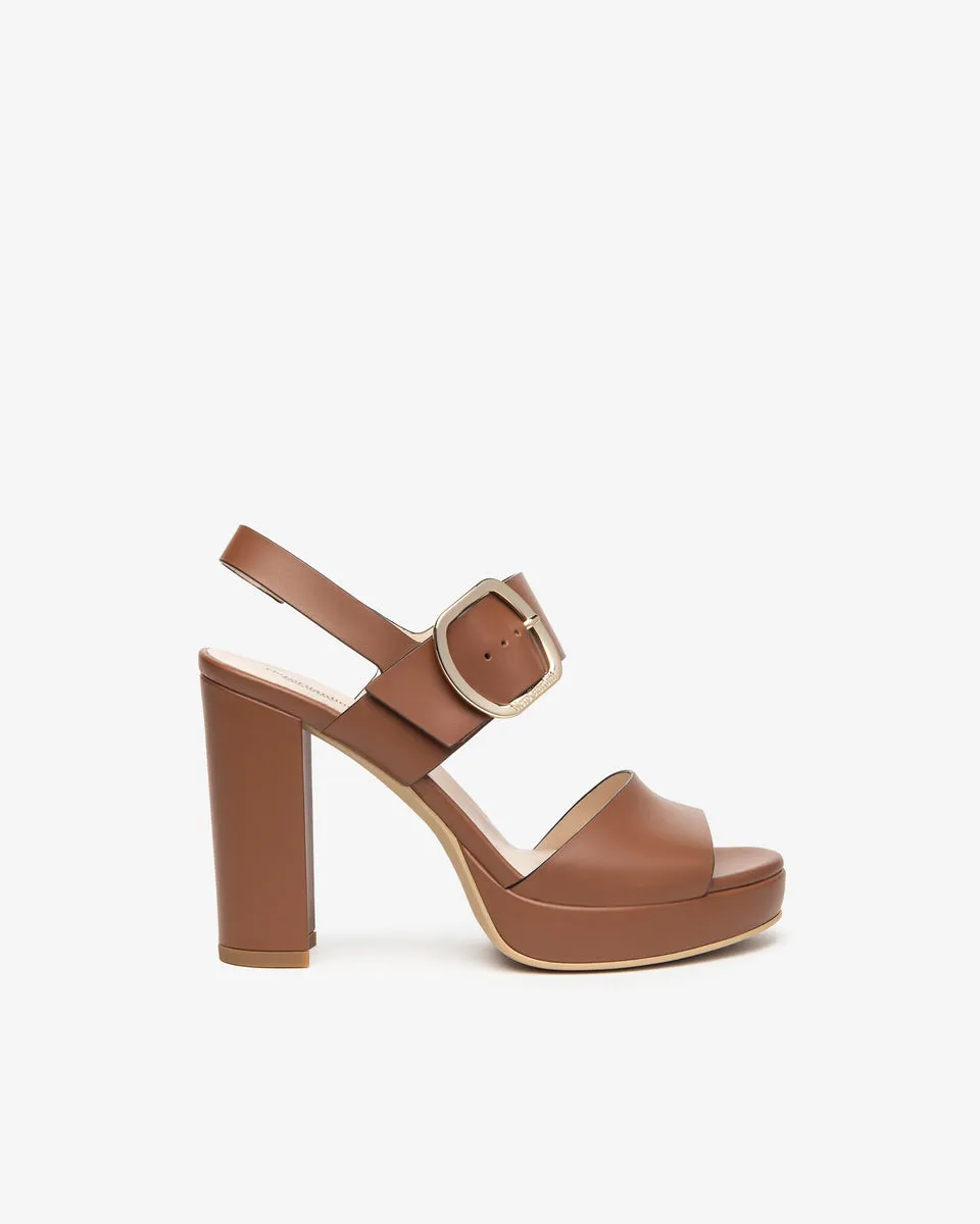 Nero Giardini E410360D sandali donna in pelle cognac