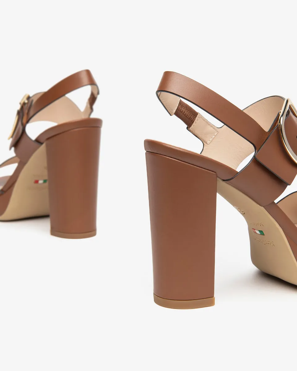 Nero Giardini E410360D sandali donna in pelle cognac