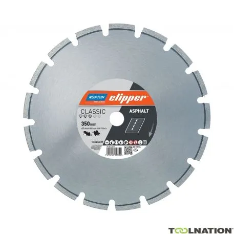 Norton Clipper 70184626879 Classic Asphalt Lama diamantata 350 x 25,4 mm Dry/Wet