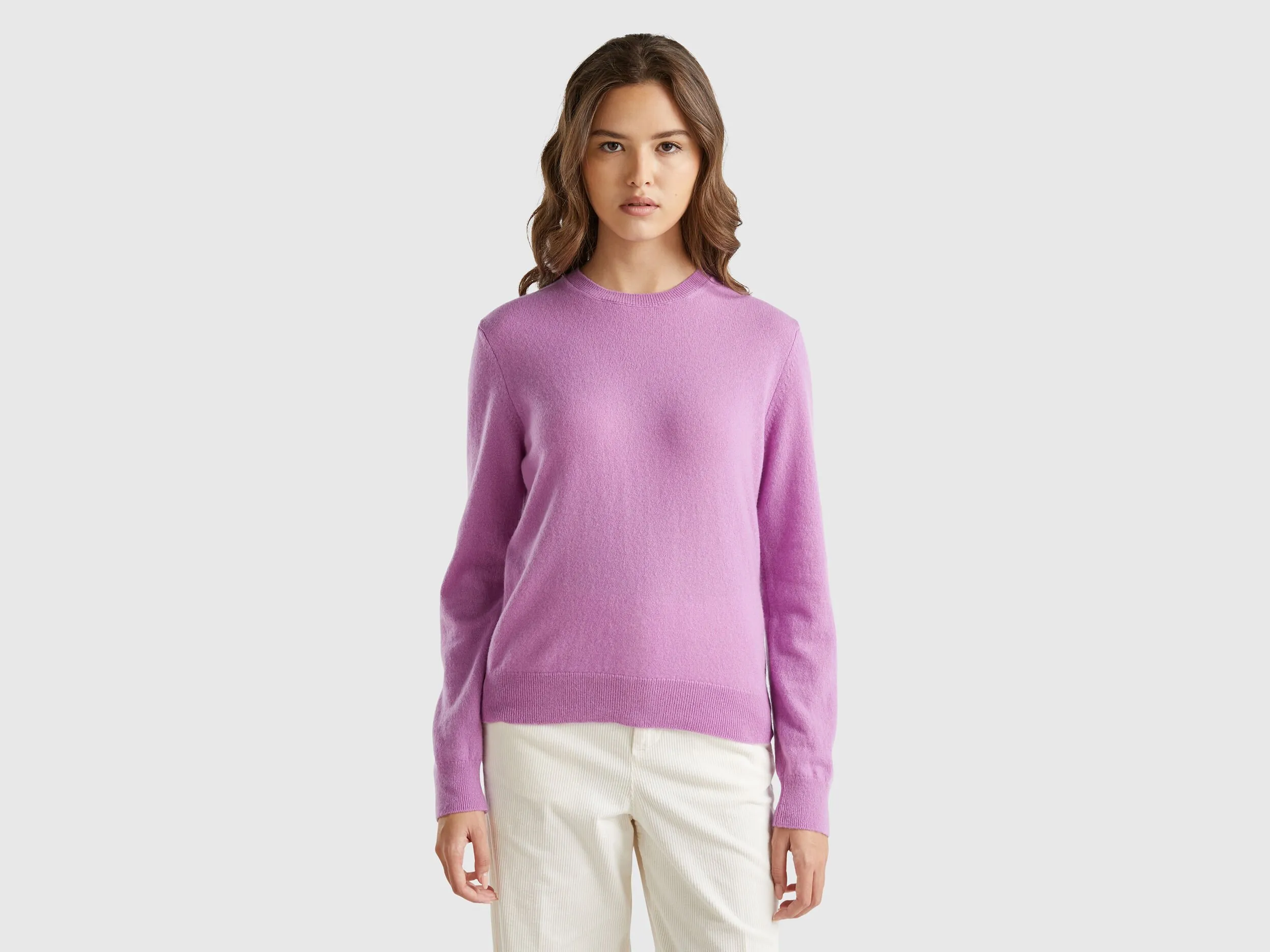 Nuovi arrivi Maglioncino lilla in puro cashmere