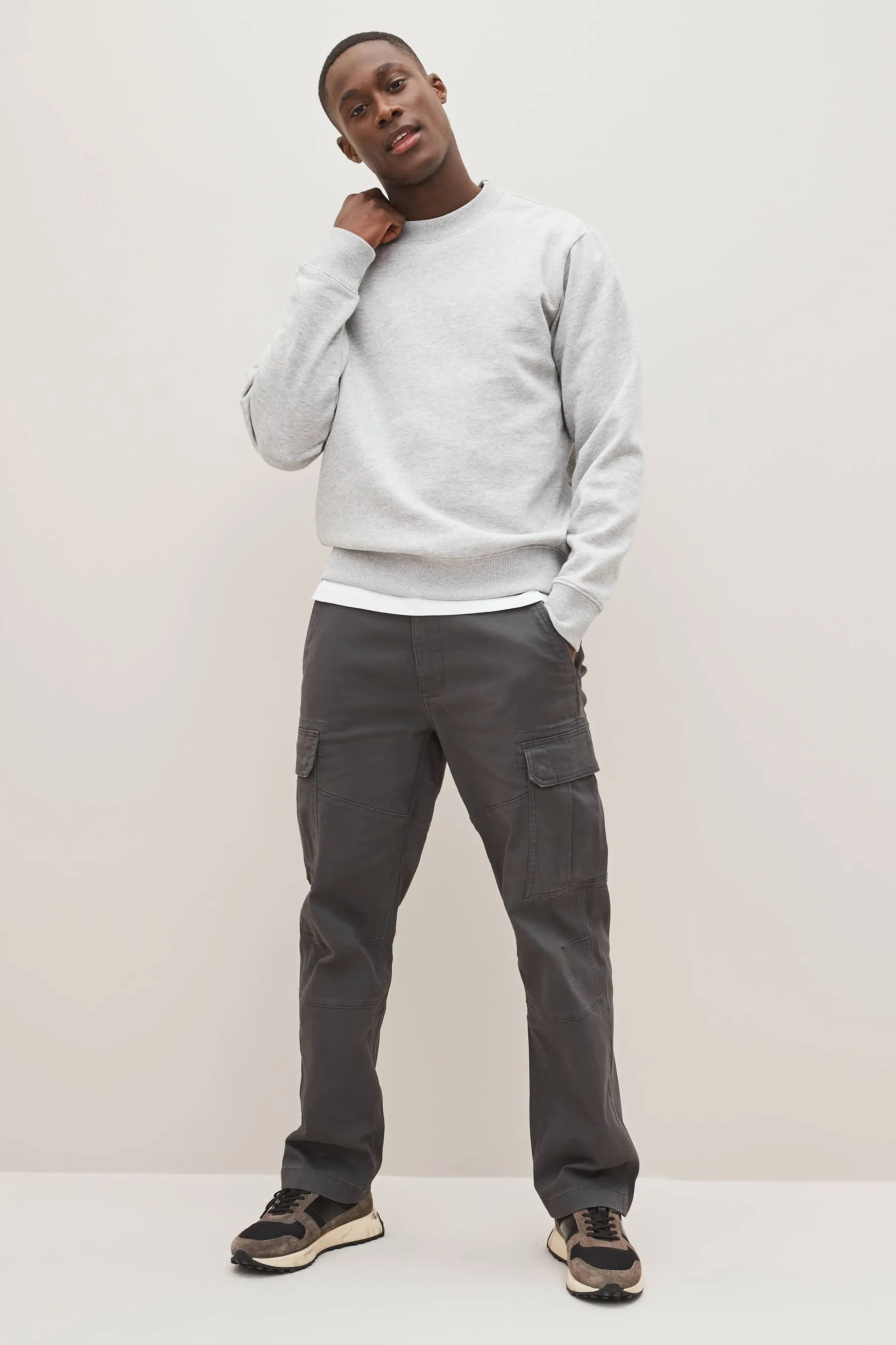 Pantaloni cargo in cotone Stretch    