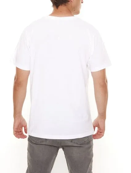 PASH Checkerboard Tee Camicia a maniche corte da uomo con ampia stampa frontale in cotone PATR006 Nera o Bianca