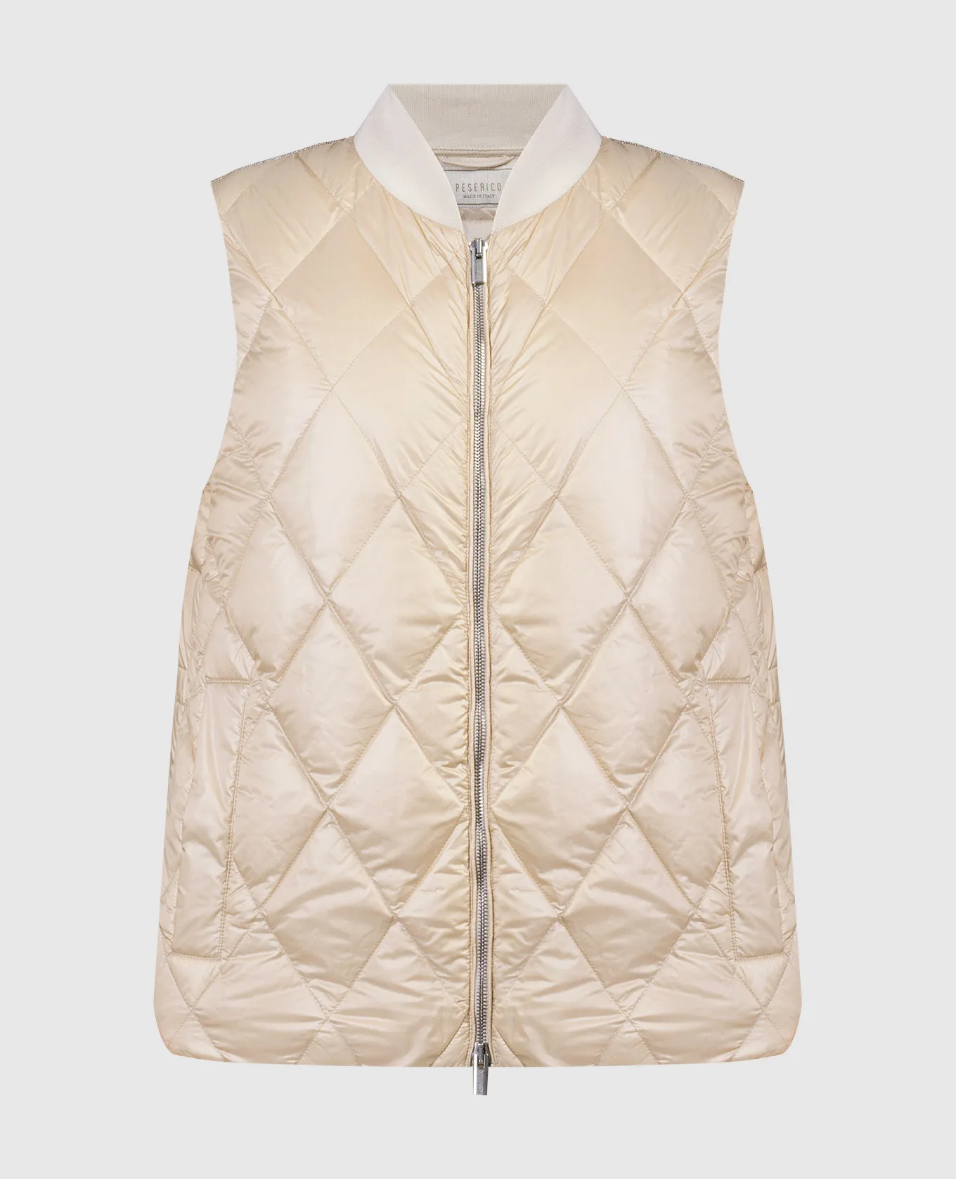 Peserico Gilet trapuntato beige S034022200G