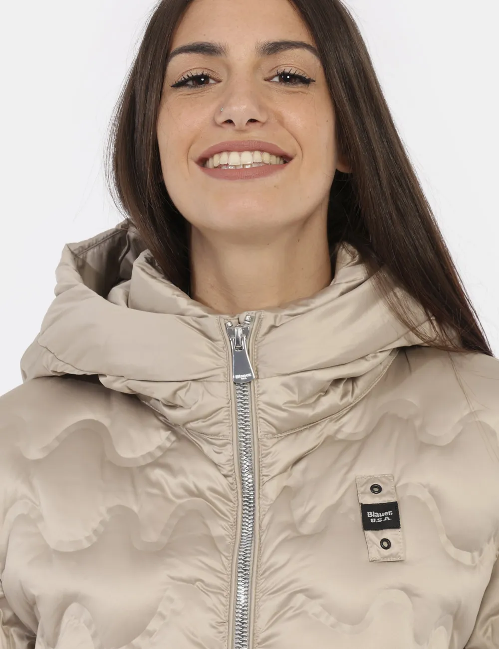 Piumino Blauer Beige