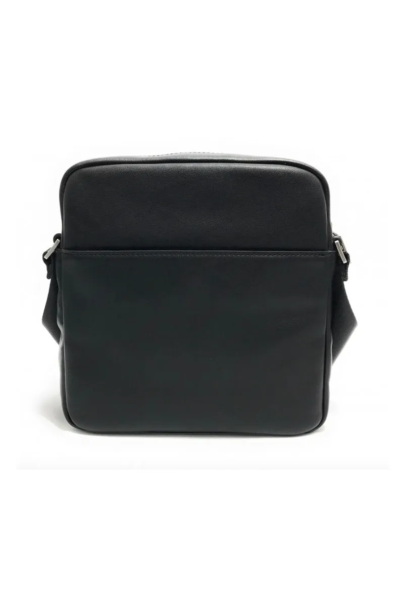 Scala Top Zip Crossbody Flat - Black