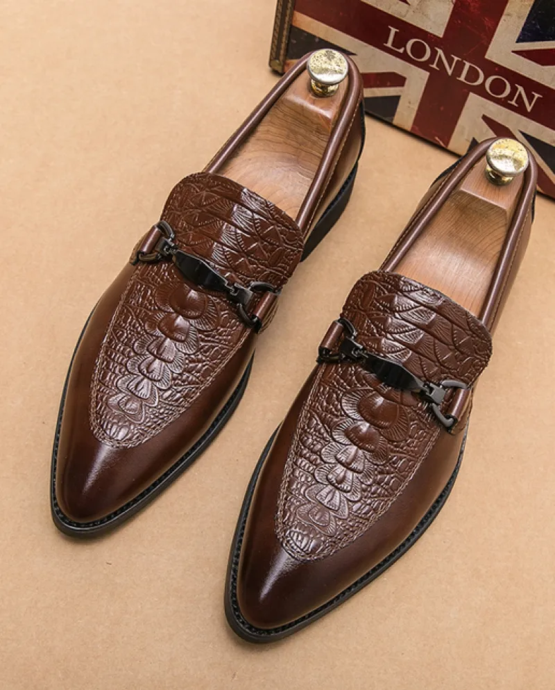 Scarpe da guida con motivo coccodrillo di moda di design di lusso per uomo Mocassini casual Calzature da abito formale da lavoro