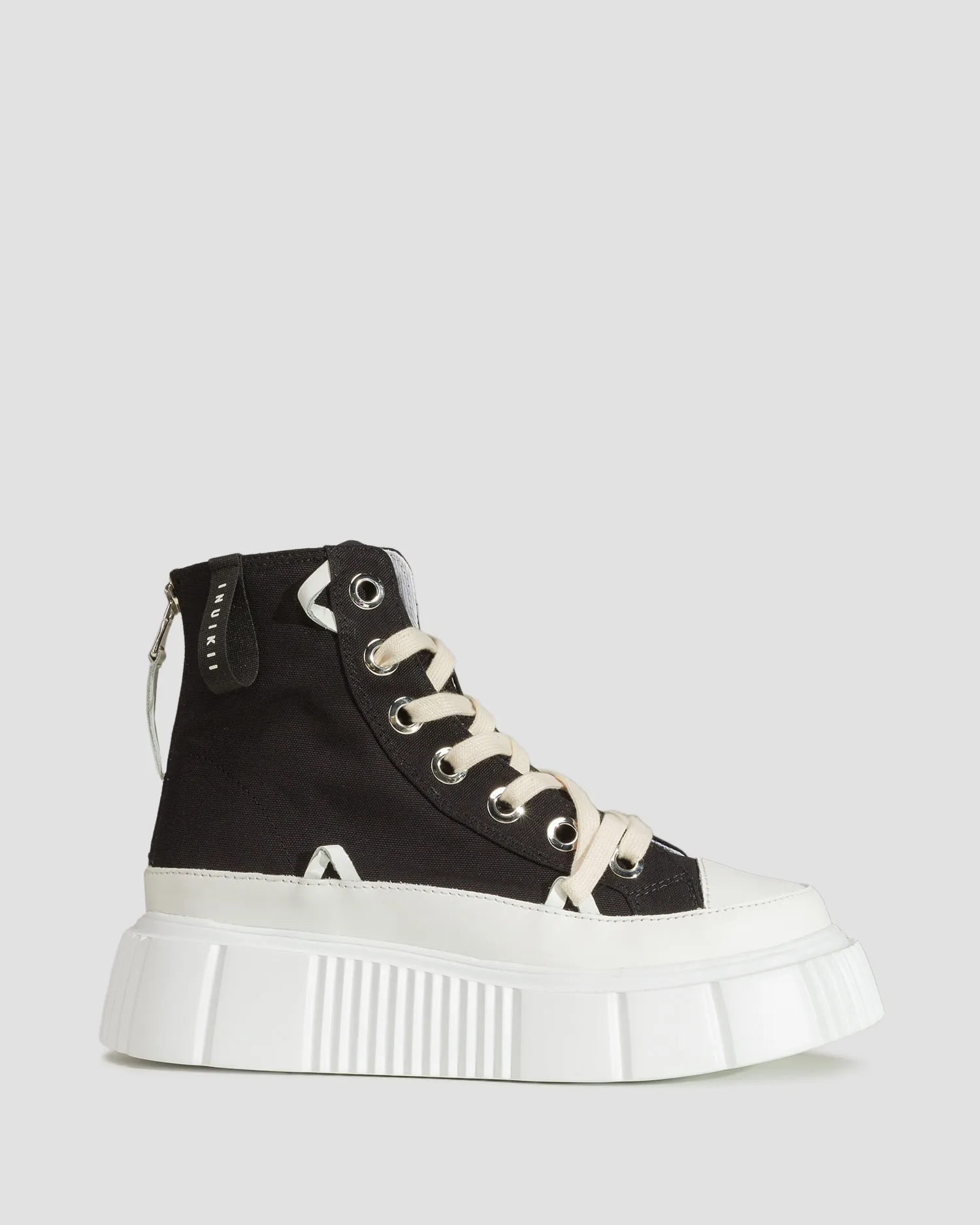 Scarpe nere da donna Inuikii Matilda Canvas High 23 30103024-201