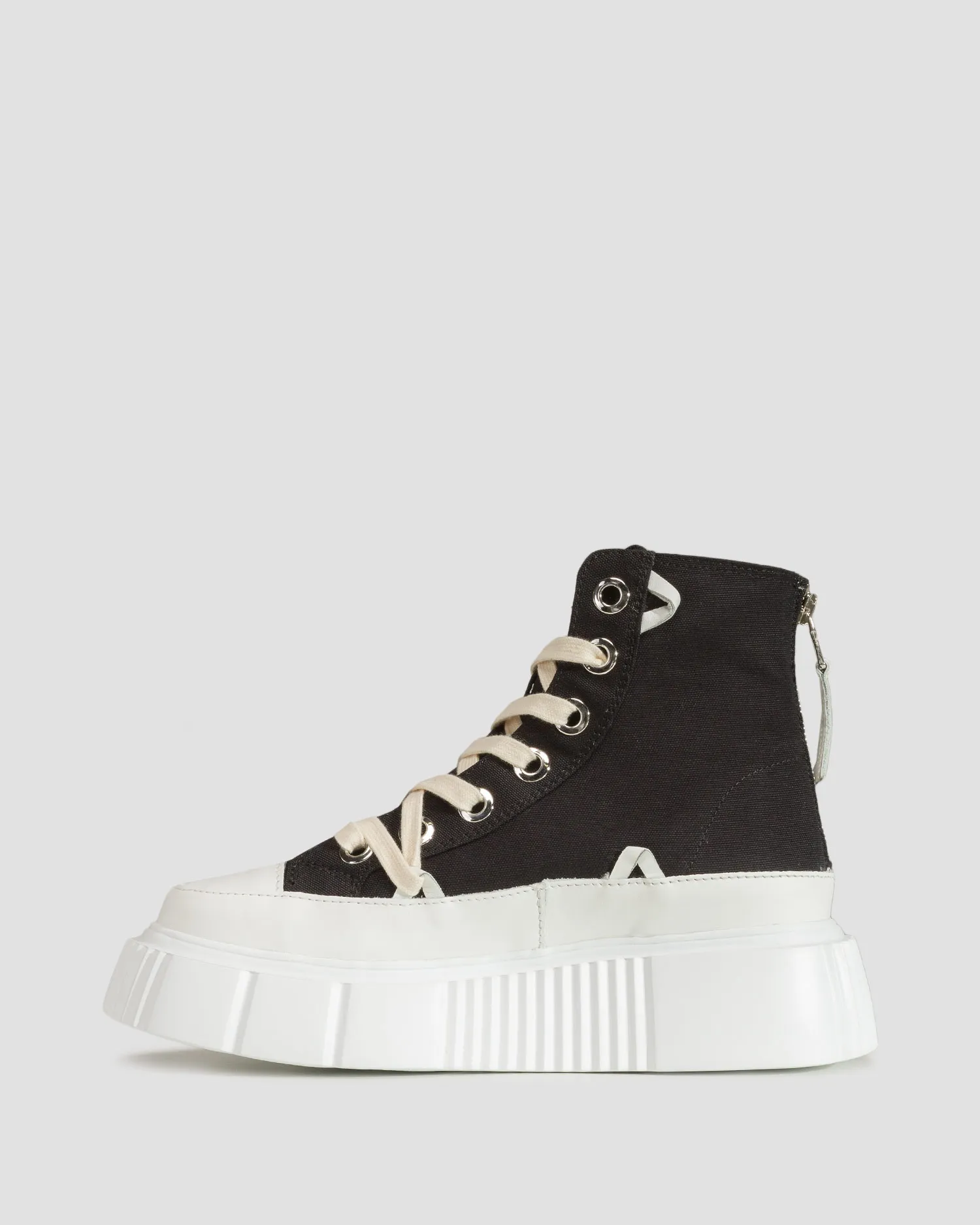 Scarpe nere da donna Inuikii Matilda Canvas High 23 30103024-201