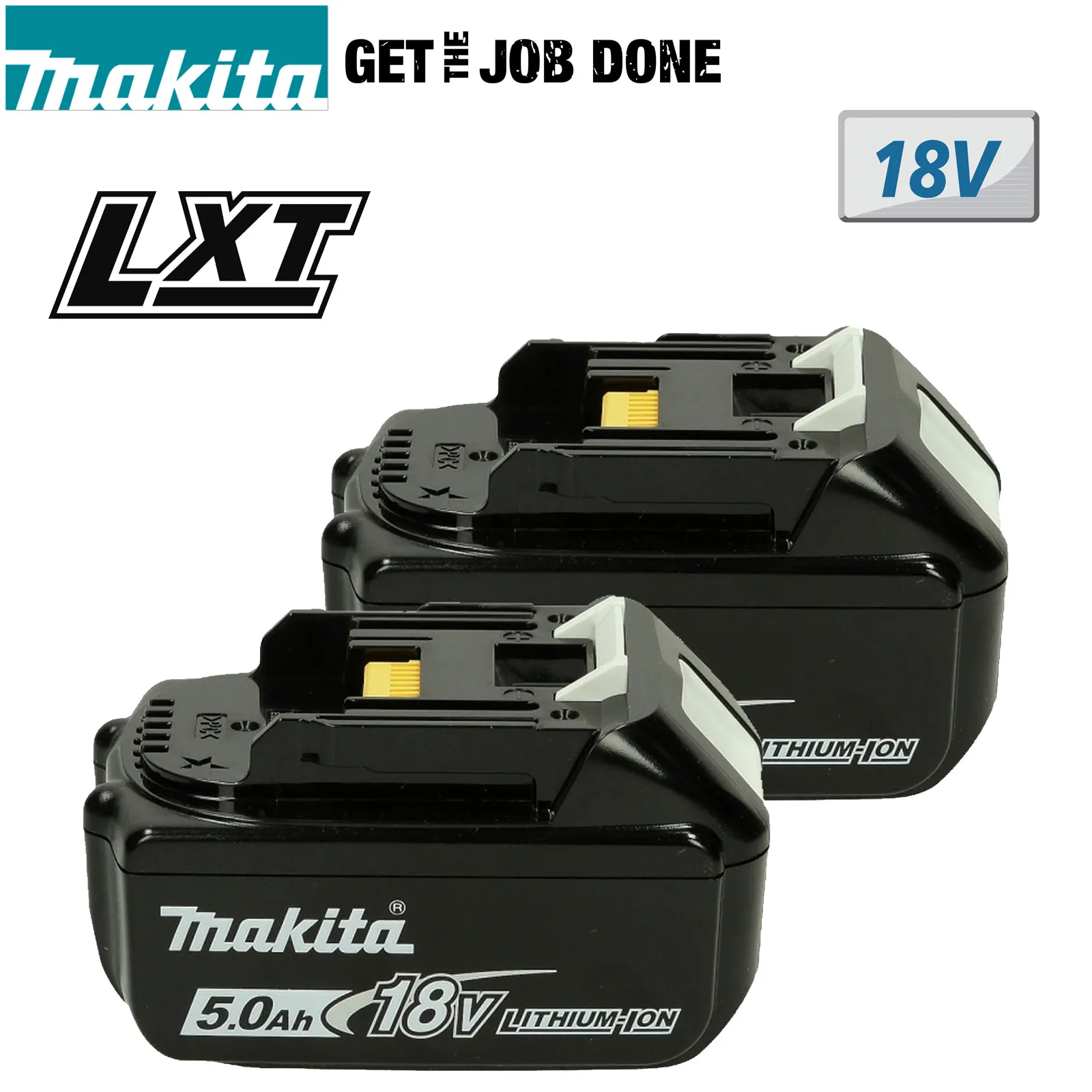 Set 2 Batterie 18V da 5.0Ah MAKITA modello BL1850B per Elettroutensili e Accessori LXT® Twinpack codice 197288-2