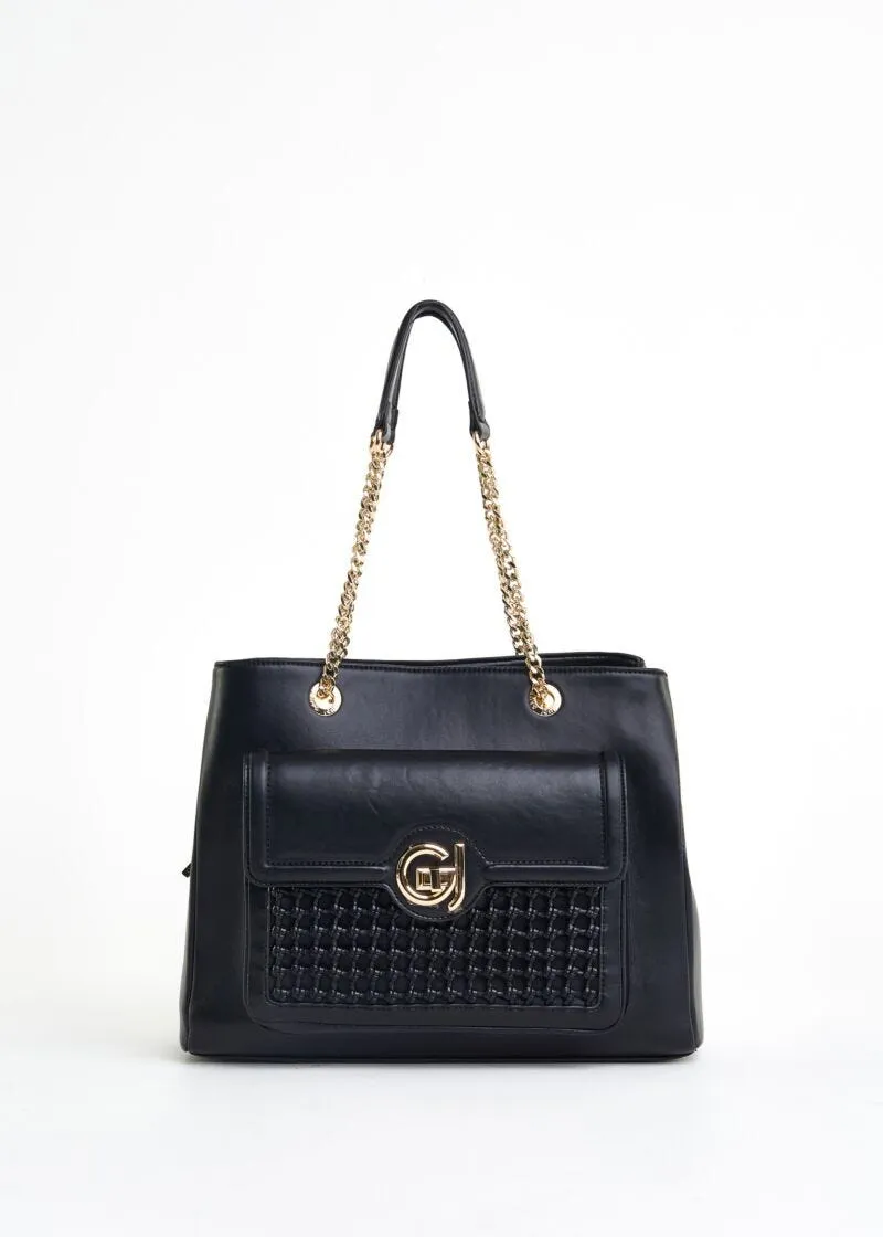 Shopping bag con intreccio