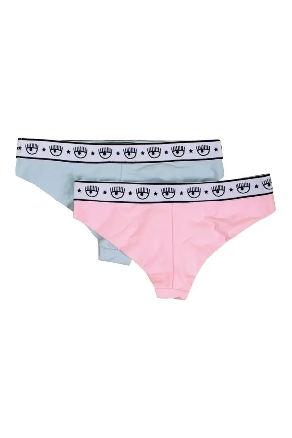 Slip Donna Chiara Ferragni Bi-Pack Rosa e Azzurro