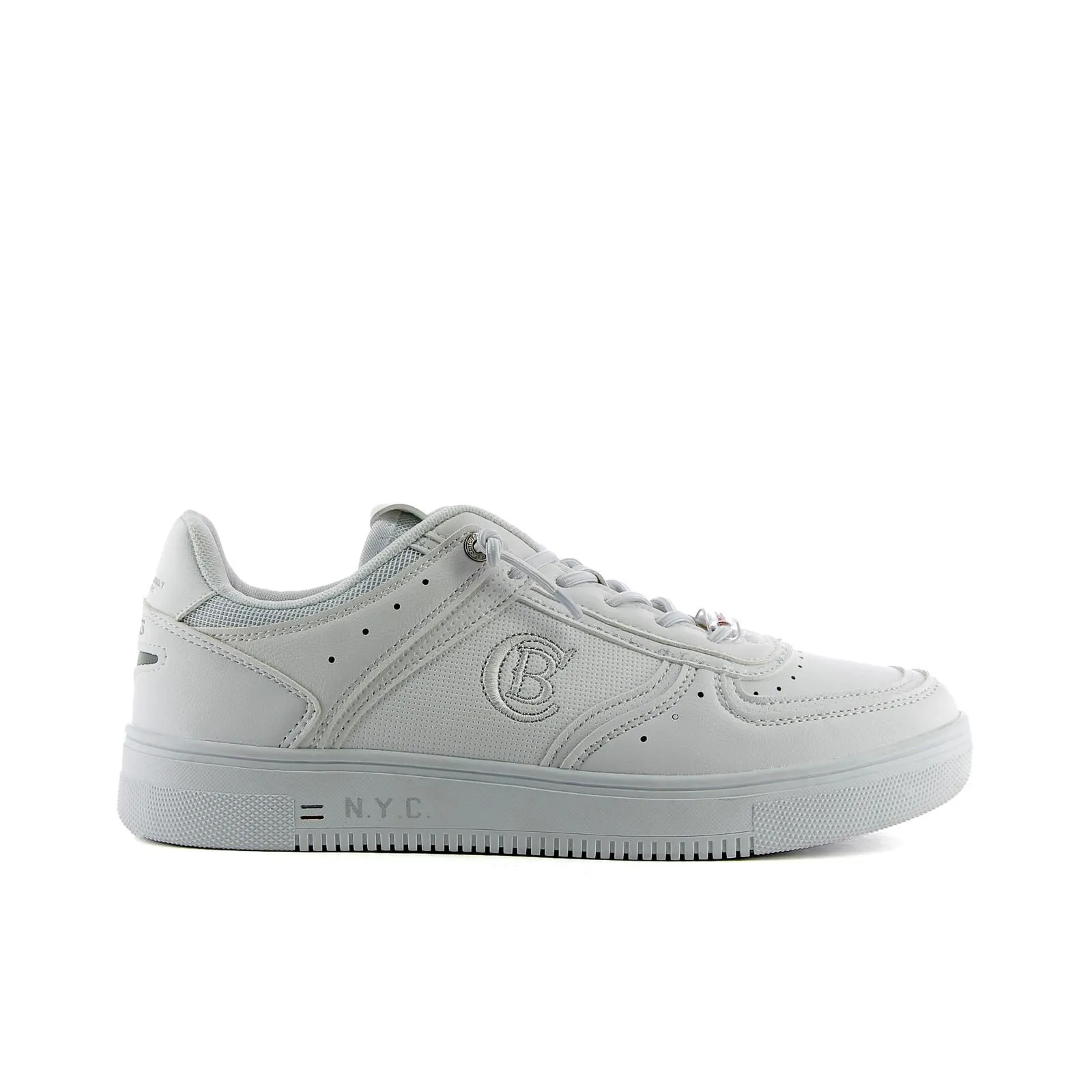 Sneakers basse bianche con lacci
