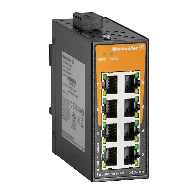 Switch Ethernet Weidmüller, 8 x RJ45 porte, No