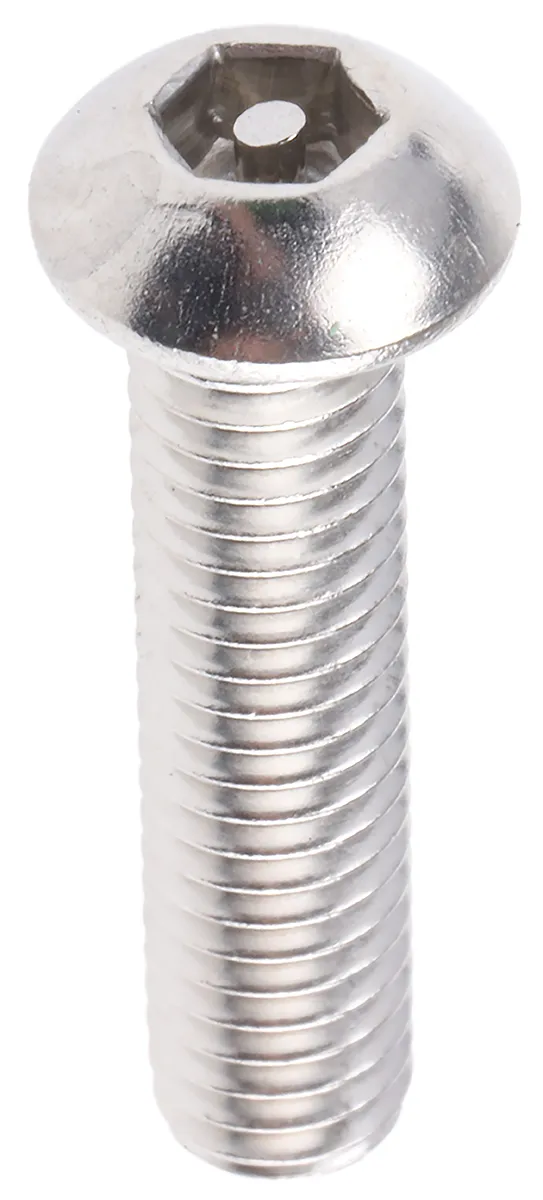 Vite di sicurezza in Acciaio inox Liscio RS PRO, filettatura M6 x 25mm, guida Pin Hex Recess
