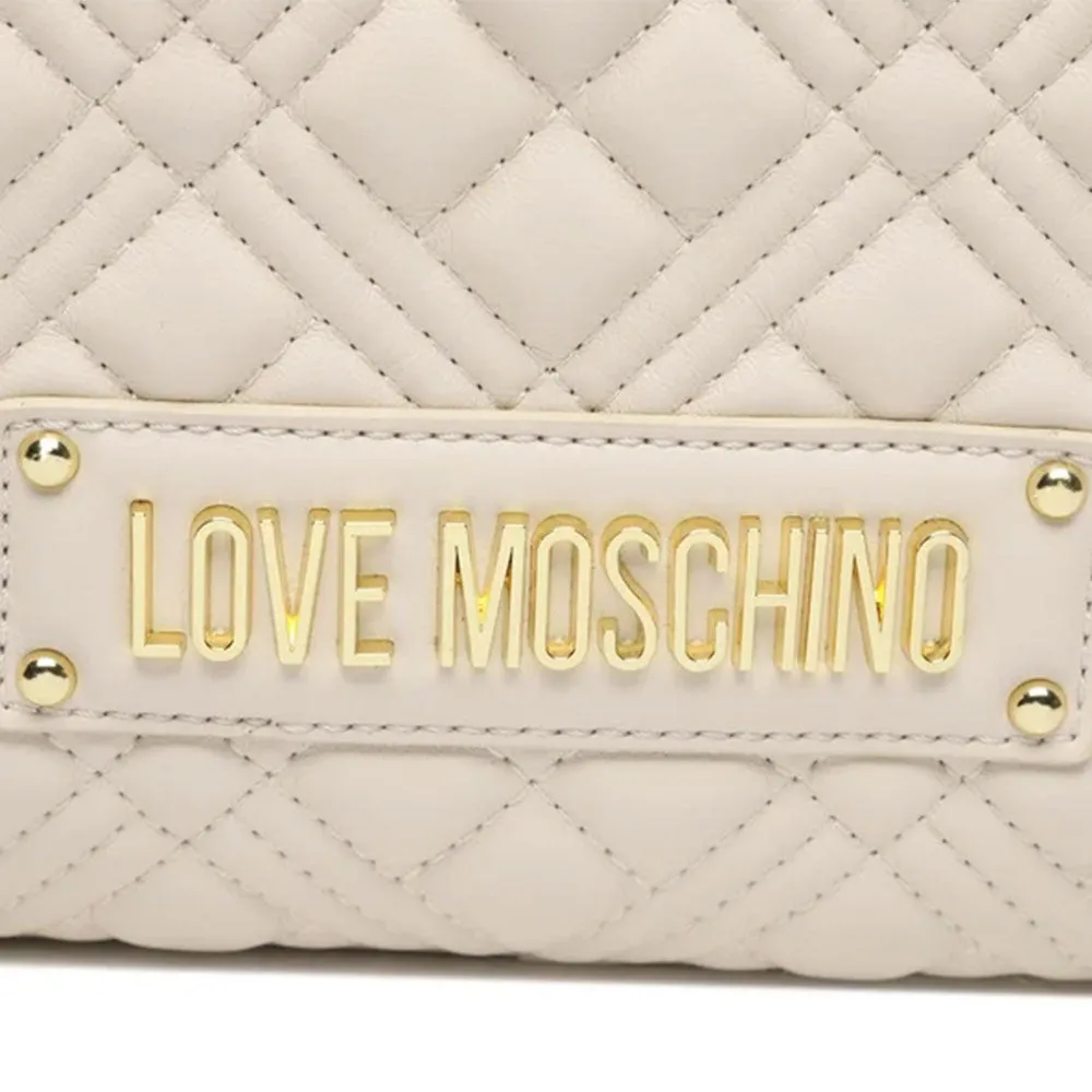 Zaino Donna Trapuntato LOVE MOSCHINO linea Love Lettering color Avorio