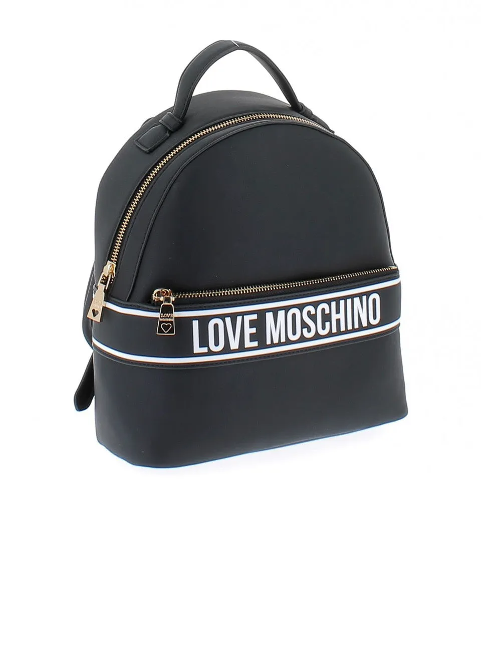 Zaino Pu Nero + Print Logo Bianco